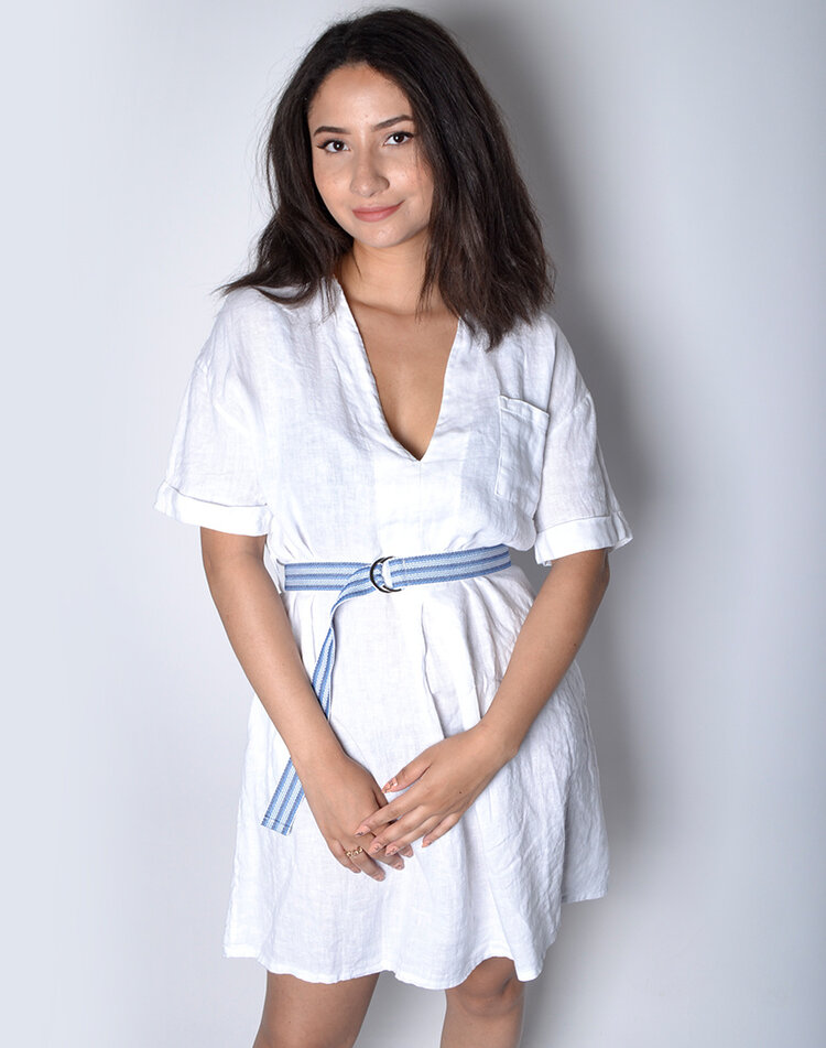 Jurk | 62063 v-hals korte mouw