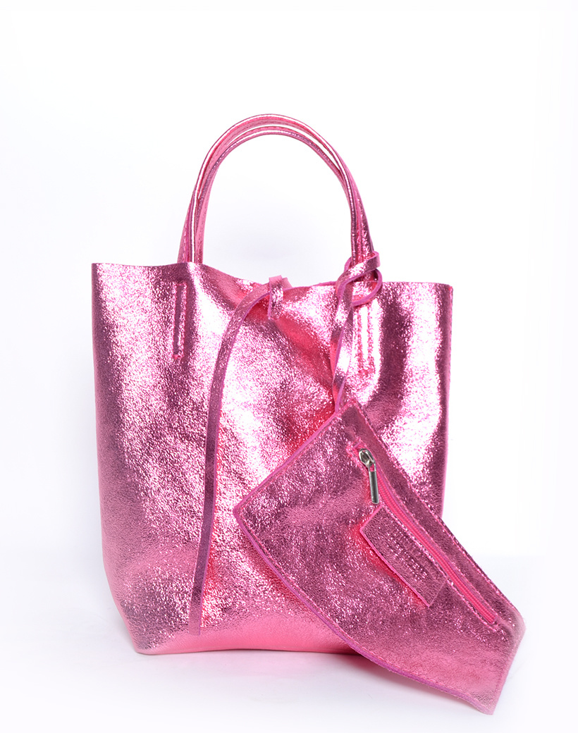 Lederen Mini shopper Metallic | 5526331, foto 5 van 6