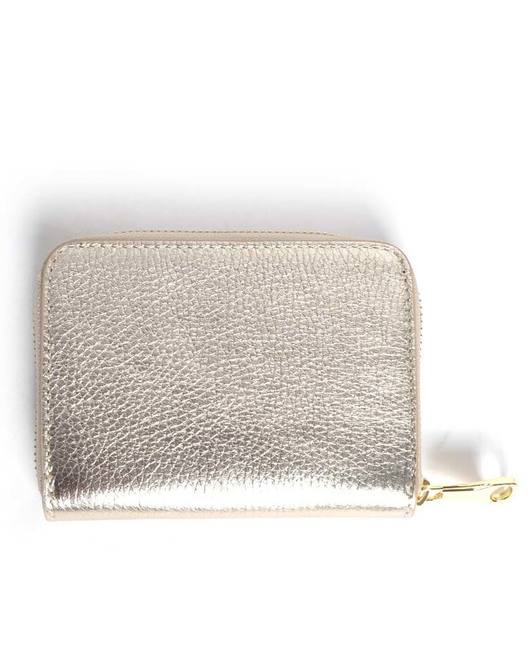 Lederen portemonnee metallic | 5590351