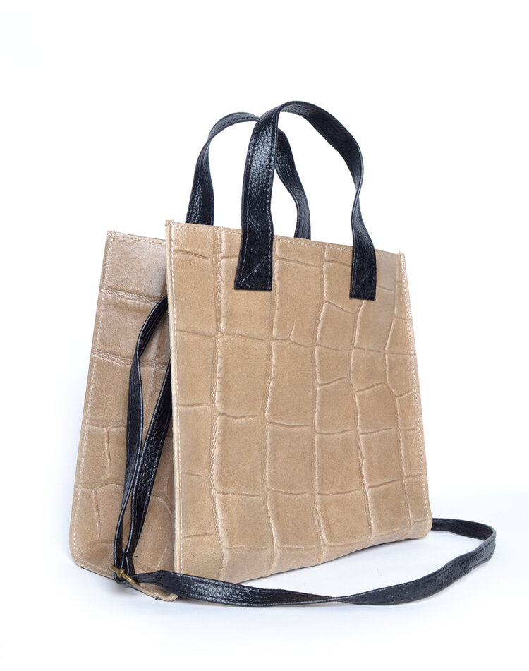 Leather handbag | Square  - Mat | 552572