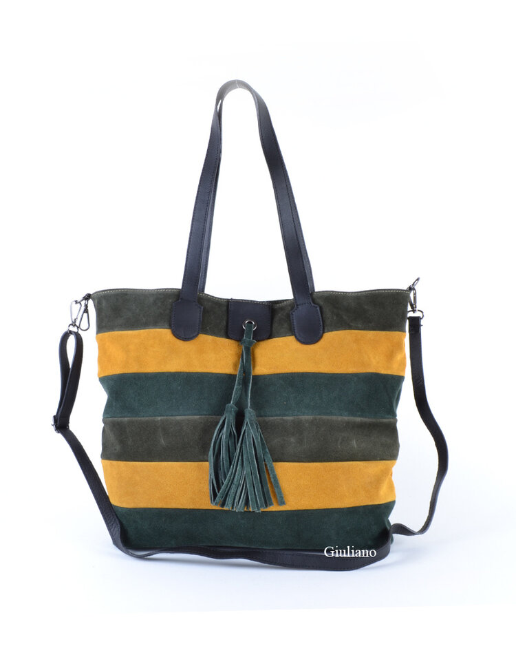 Suède handbag  | Strips