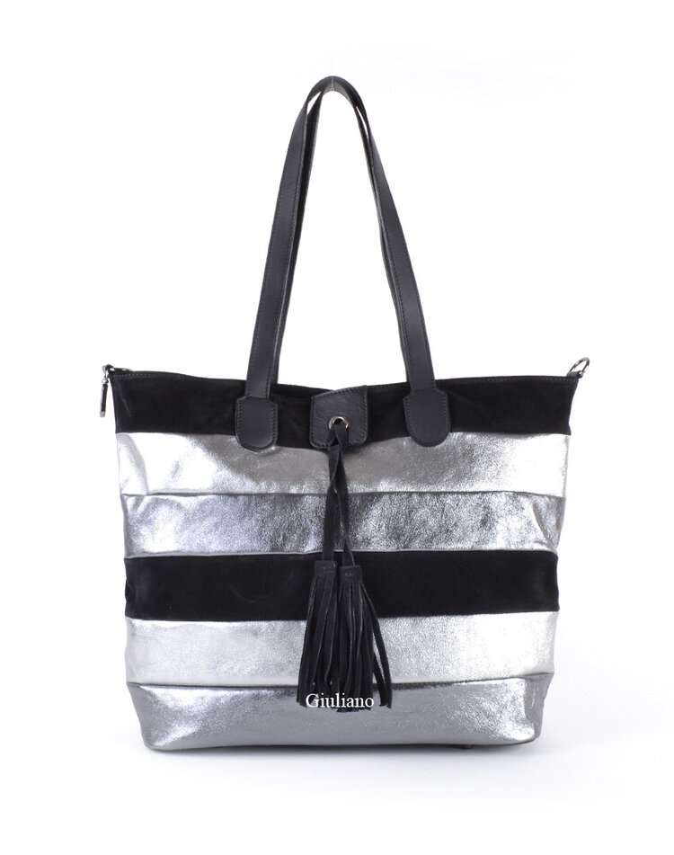 Suède handbag  | Strips