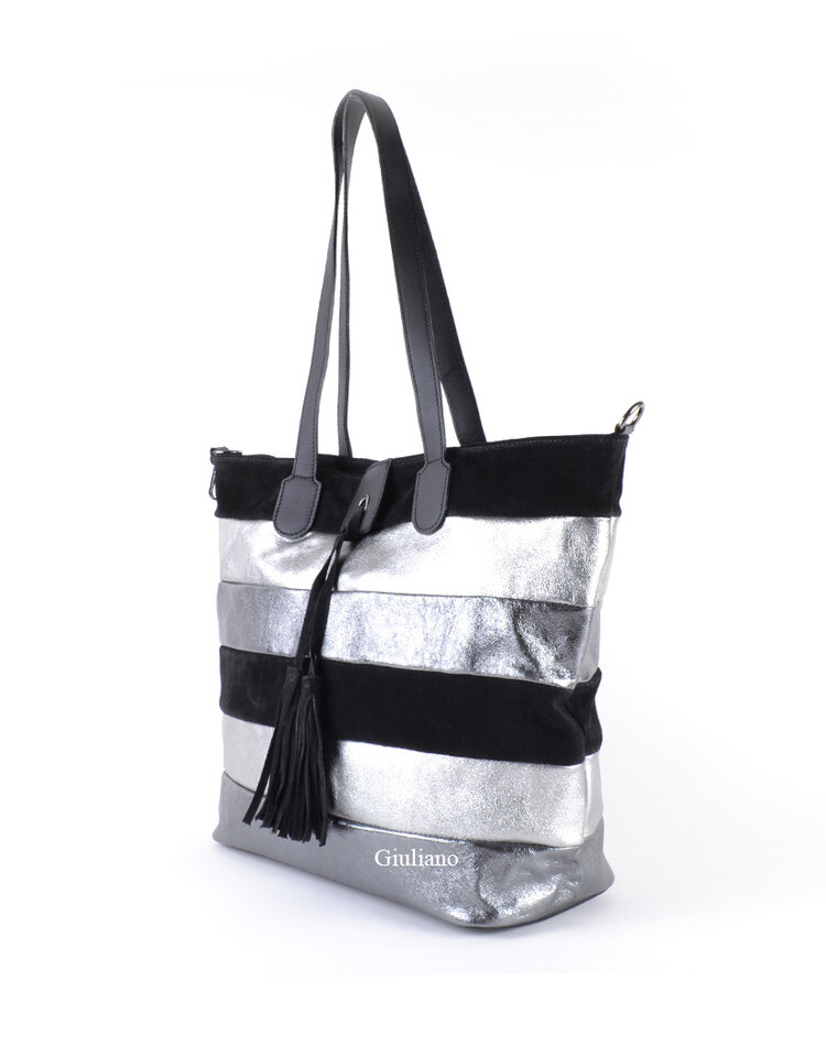 Suède handbag  | Strips