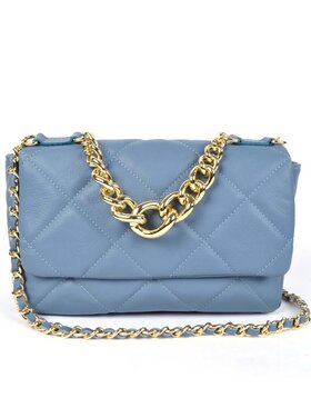 Leder-Schultertasche | Steppnaht