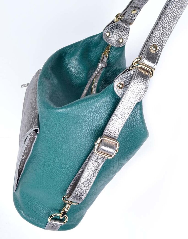 Leder-Handtasche / Rucksack