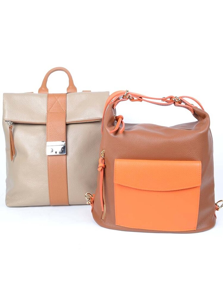 Leder-Handtasche / Rucksack