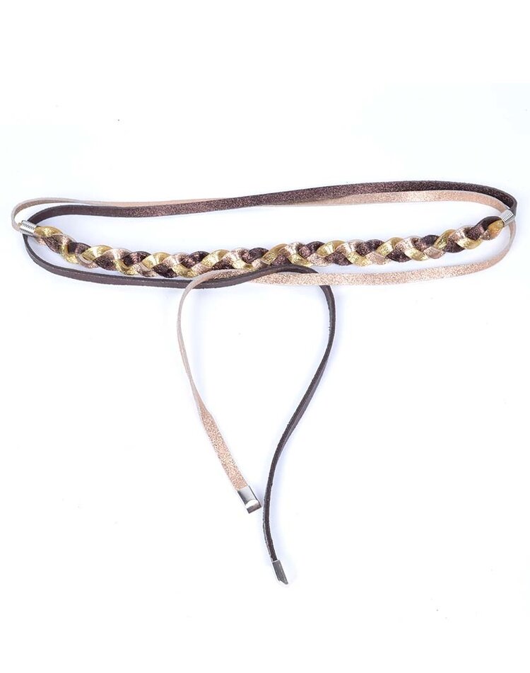 Riem  - gevlochten metallic