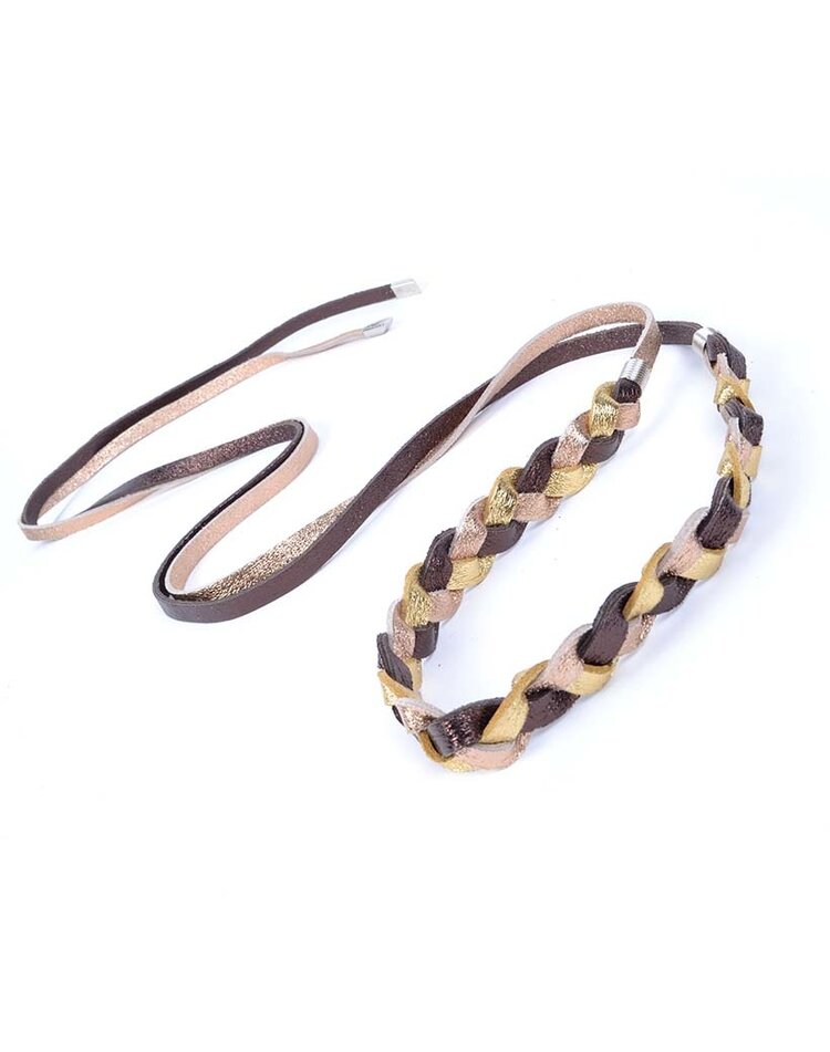 Riem  - gevlochten metallic