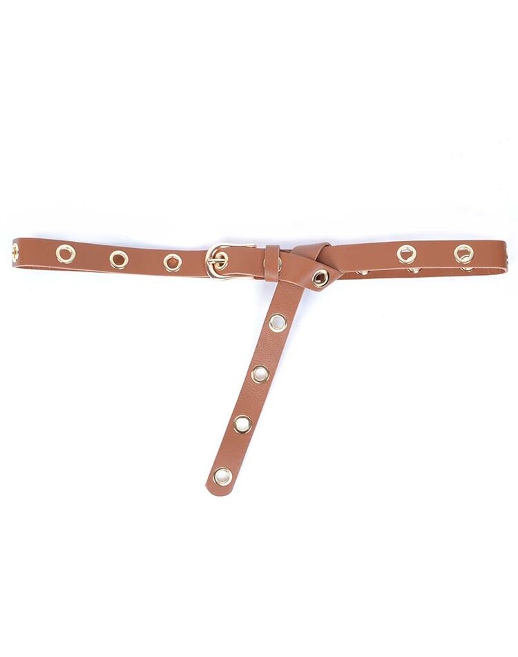 Belt - Metal holes leather