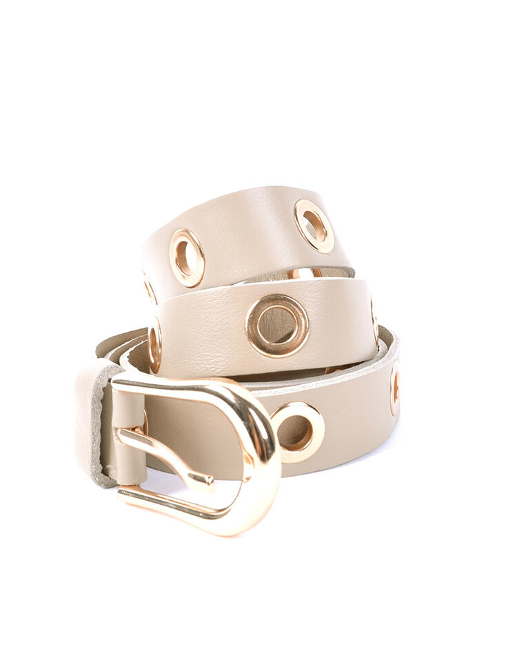 Belt - Metal holes leather