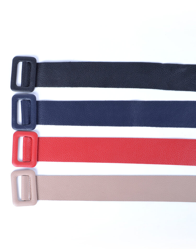 Leather belt 800046  Rectangle | 30% Sale
