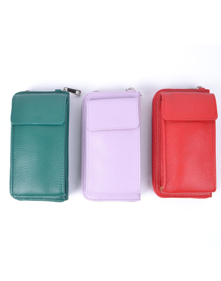 Leder-Geldbörse / Handytasche