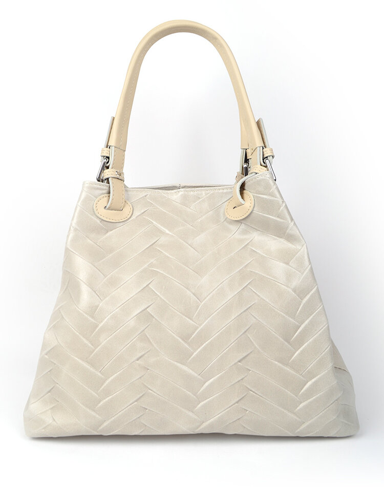 Leather handbag | big zigzag | 552740