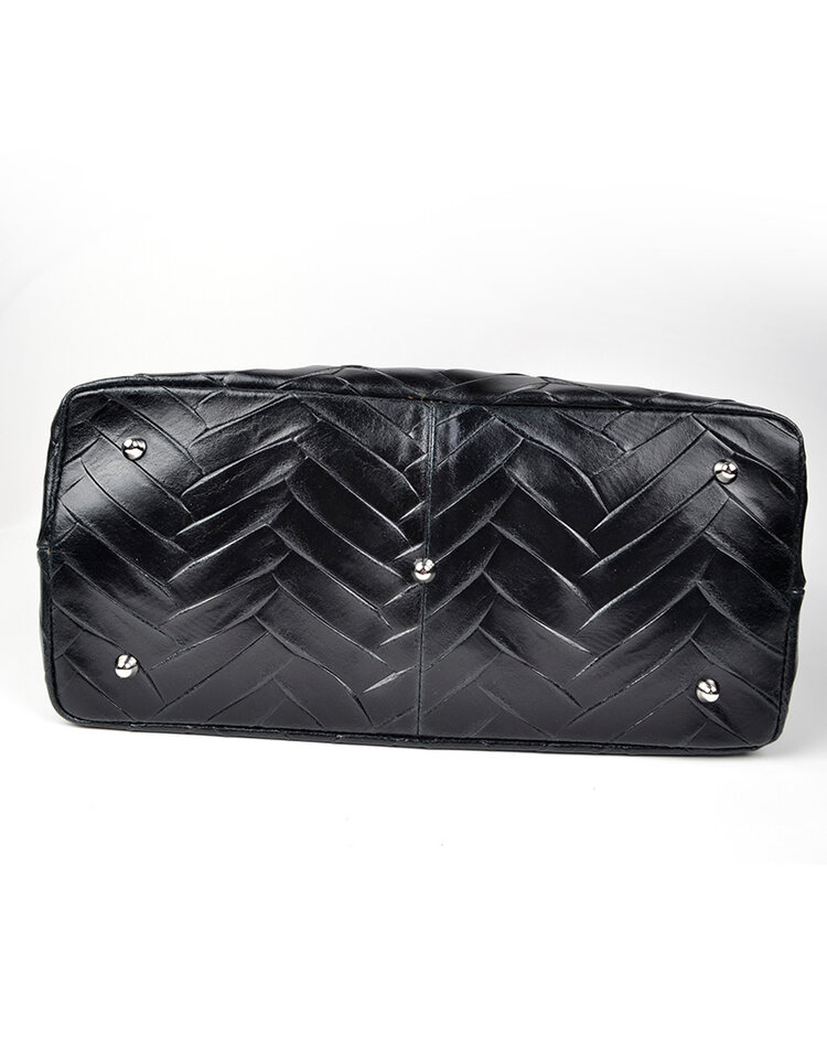 Leather handbag | big zigzag | 552740