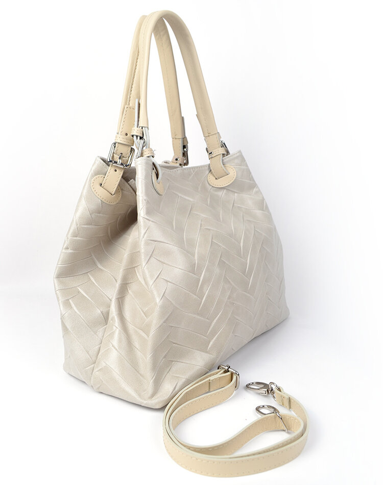 Leather handbag | big zigzag | 552740