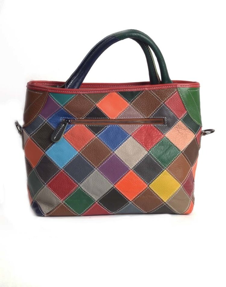 Lederen handtas | Multicolor |552265