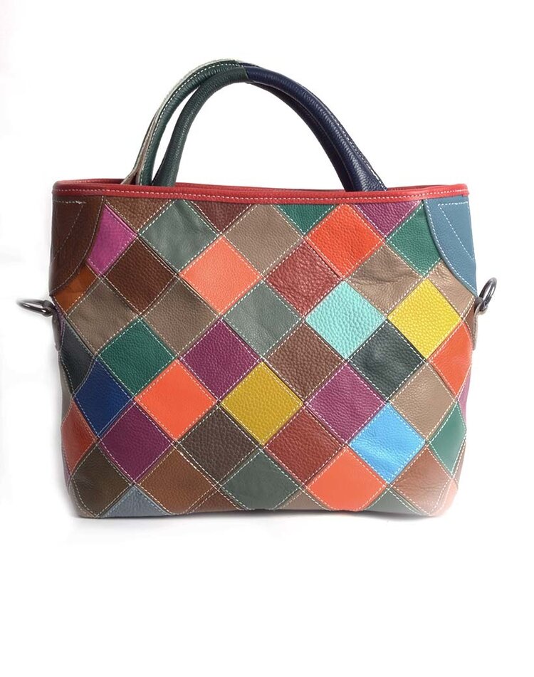 Leather handbag| Multicolor  |552265