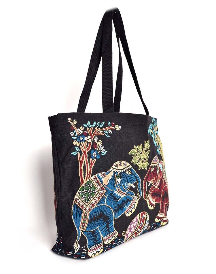 Canvas-Shopper Elefant