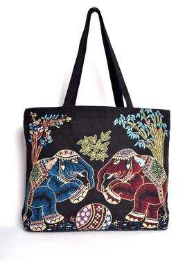 Canvas-Shopper Elefant