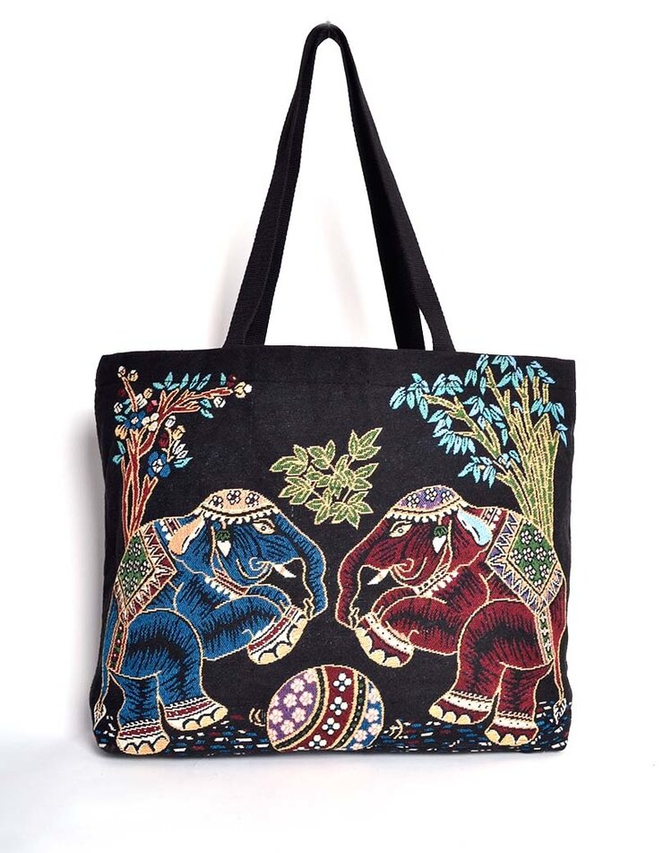 Canvas shopper  elephant