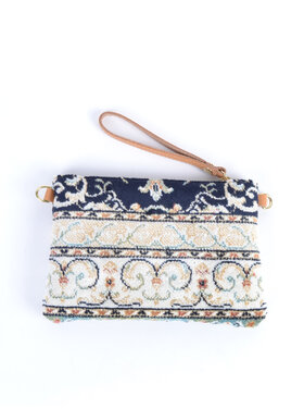 Teppich-Clutch/Schultertasche - Steinchen
