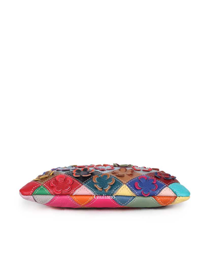 Lederen schoudertas|clutch | Bloemen, foto 4 van 4