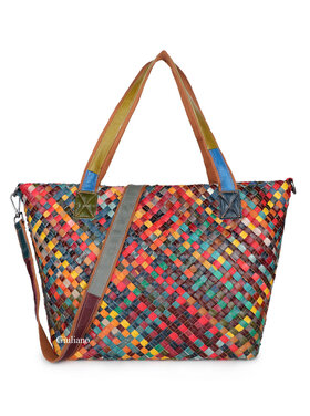 Lederen shopper | Gevlochten | 552559