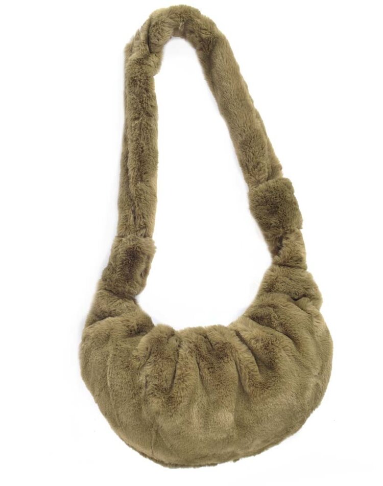 Schoudertas faux fur