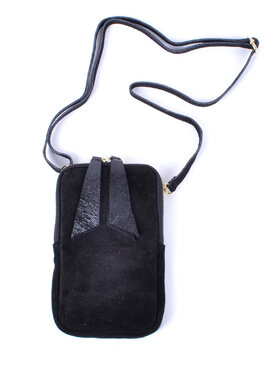 Kleine Wildleder-Schultertasche | Lang | 552631