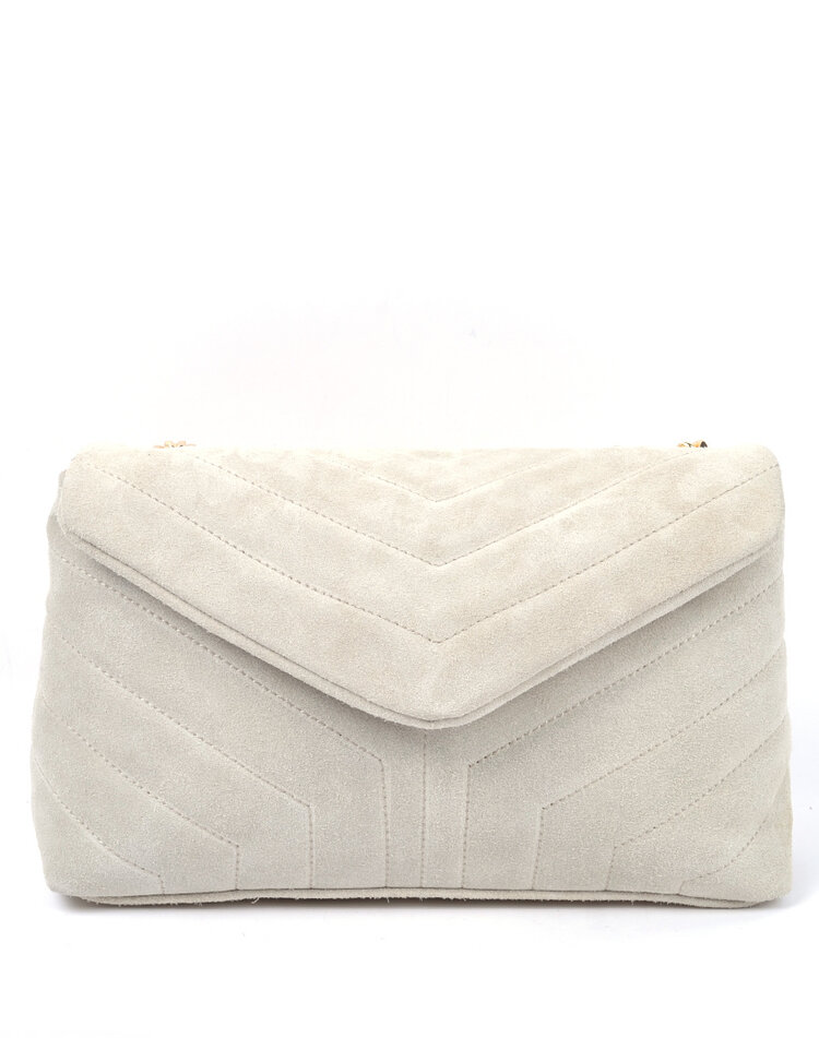 Suede shoulderbag | Stitching