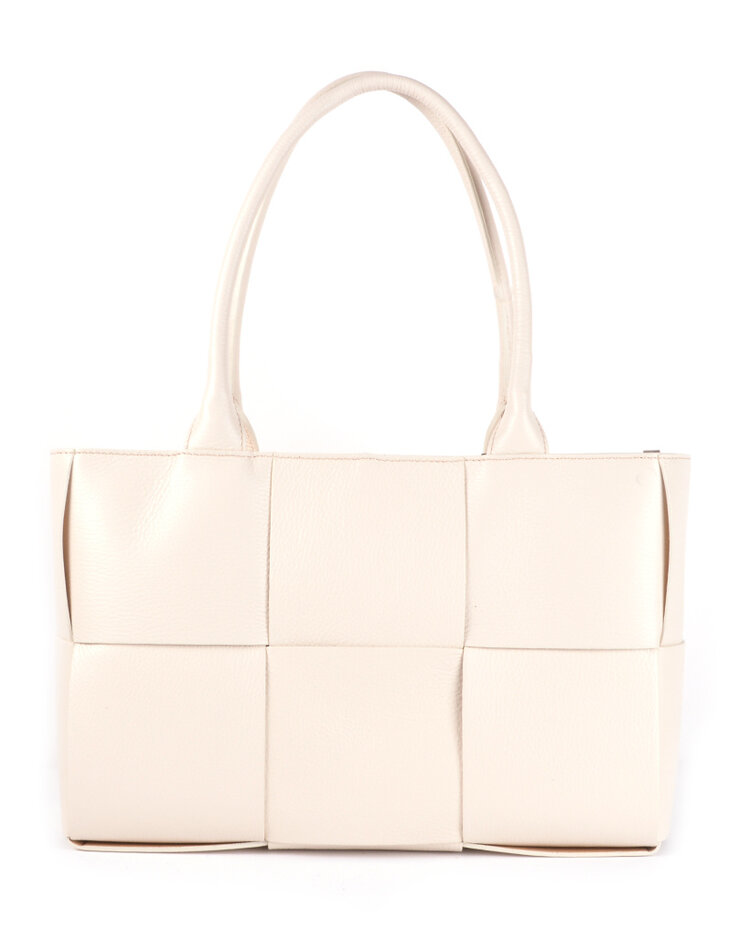 Leder-Handtasche | Flecht-Optik | 900093