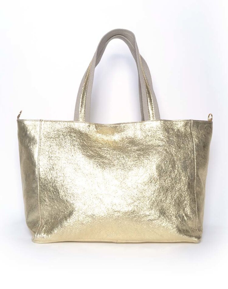Leather shopper | Metallic  | 552707