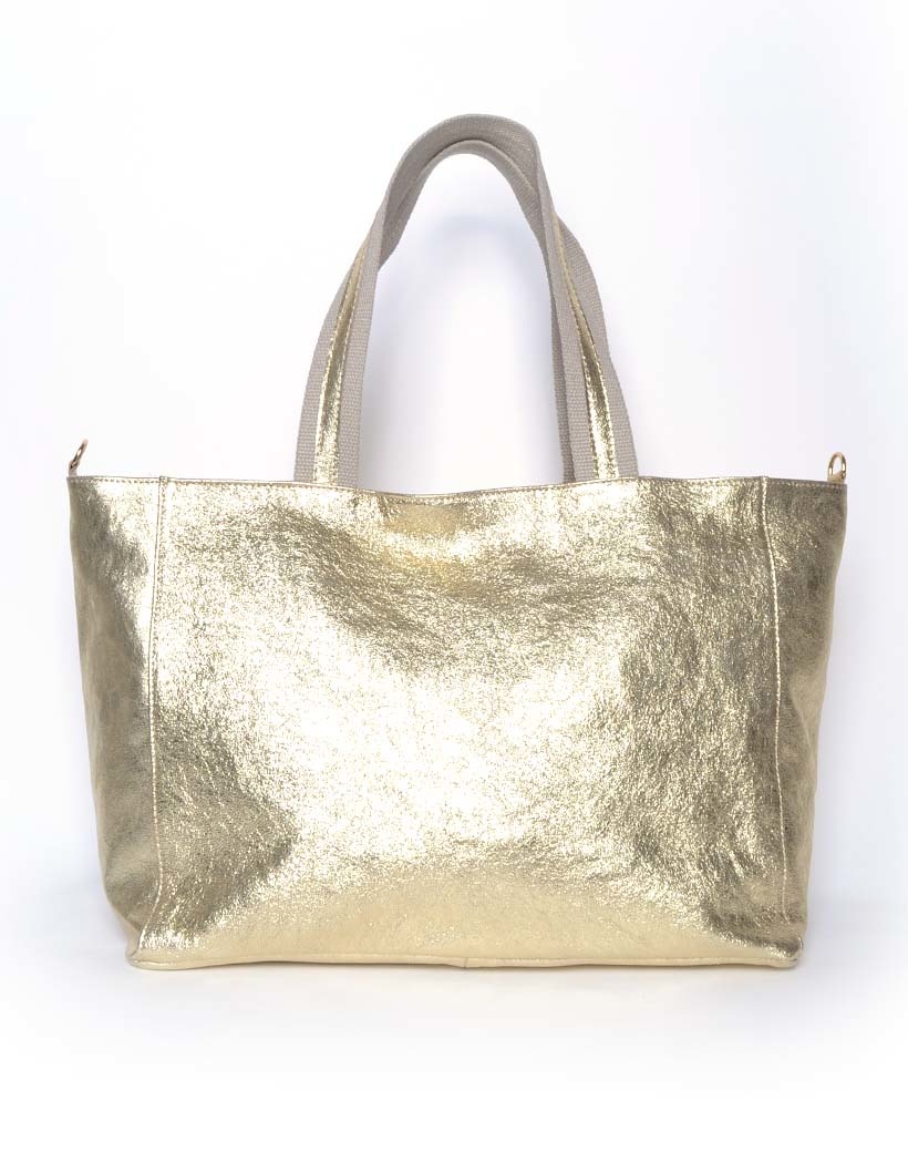 Lederen shopper | Metallic | 552707