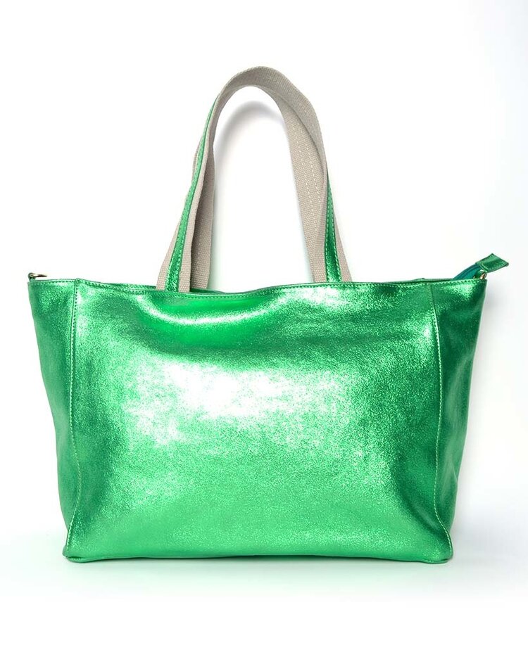 Leather shopper | Metallic  | 552707