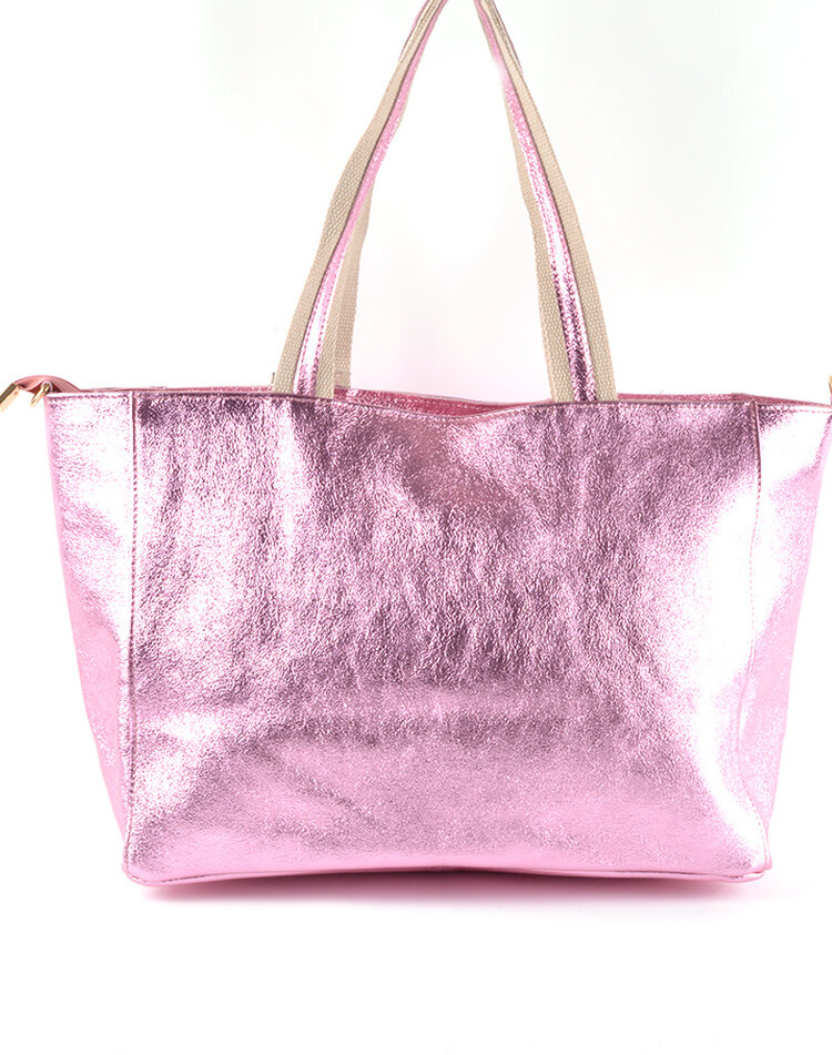 Leather shopper | Metallic  | 552707