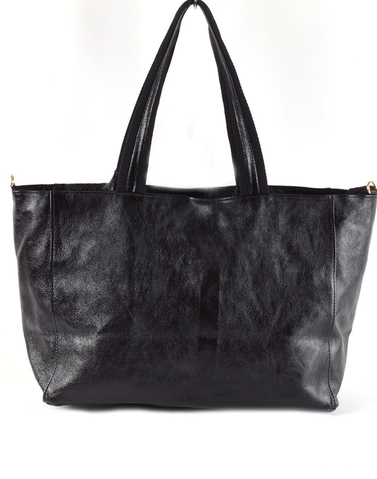Lederen shopper  | Metallic  | 552707