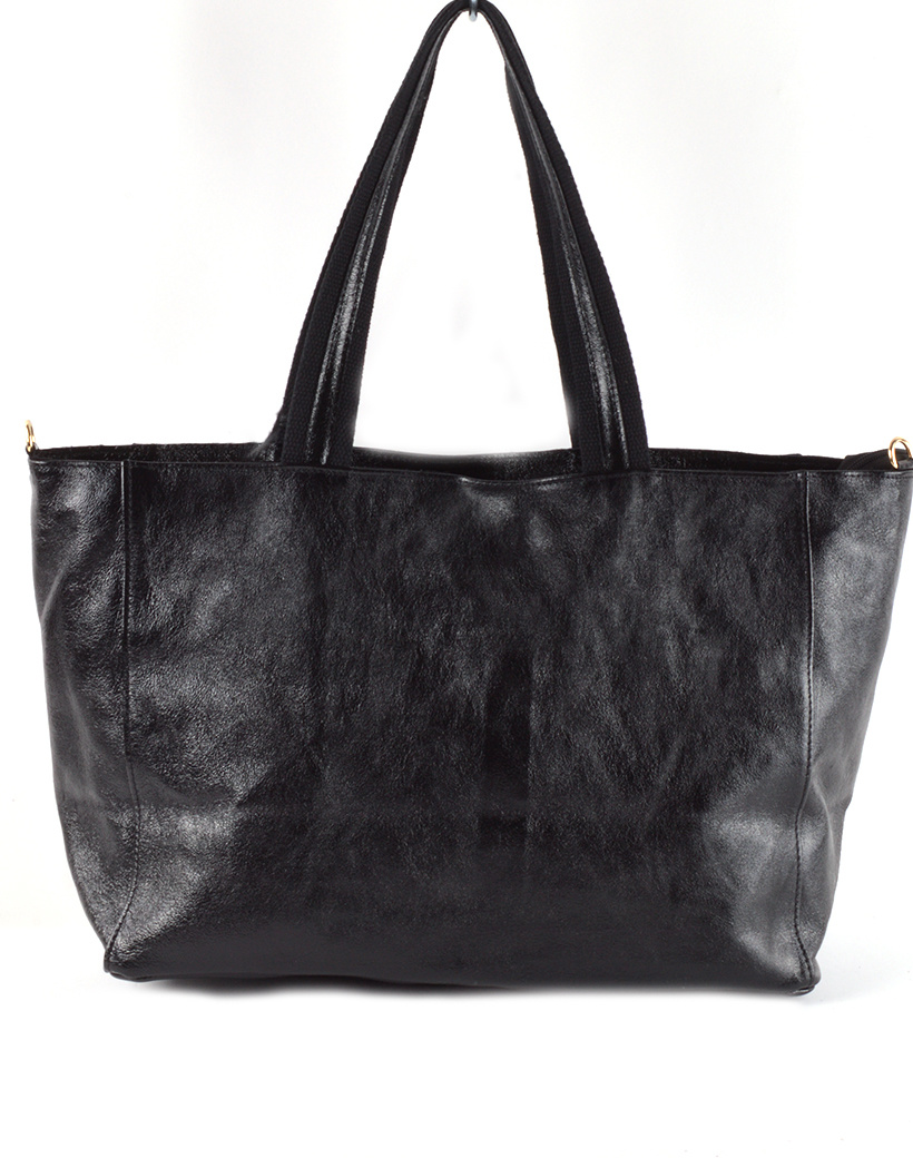 Lederen shopper | Metallic | 552707, foto 3 van 6