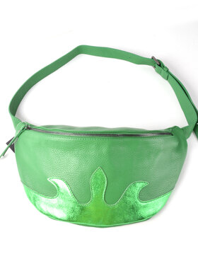 Leder-Schultertasche Metallic