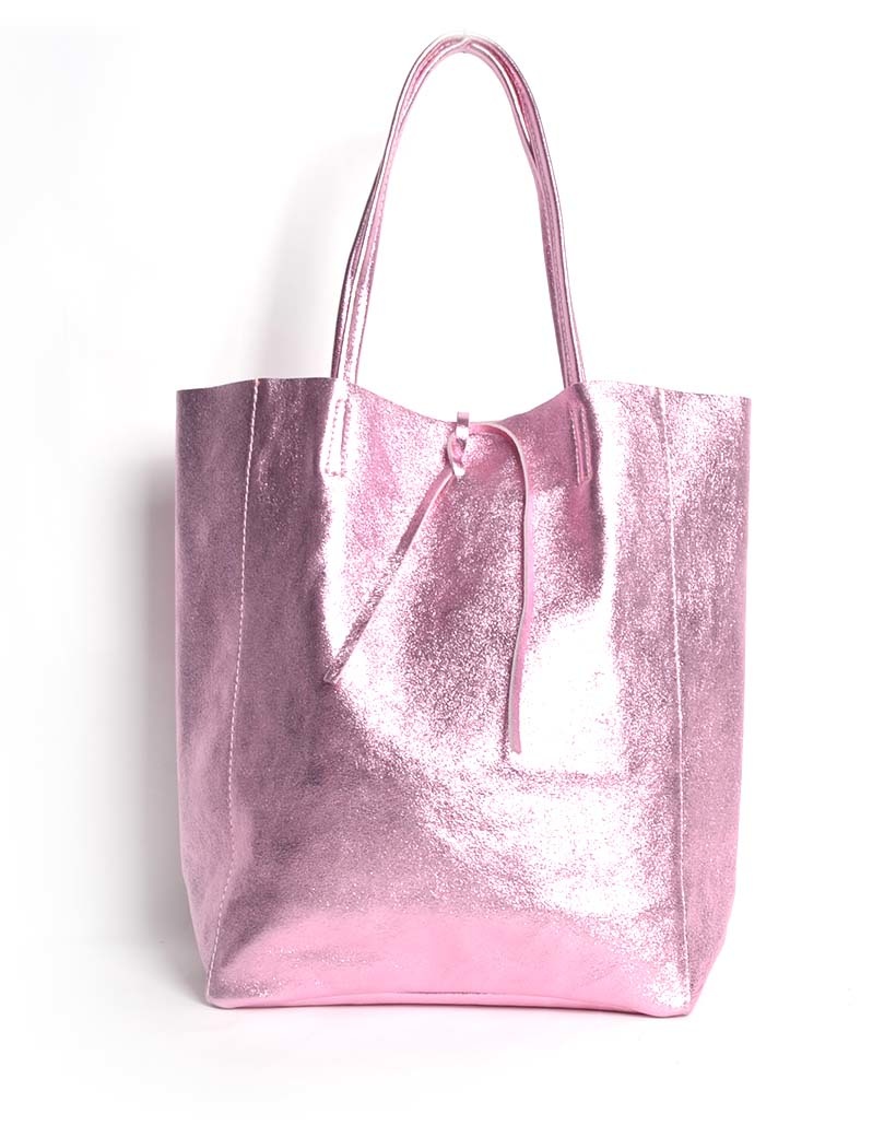 Lederen shopper | Metallic 5522431, foto 4 van 6