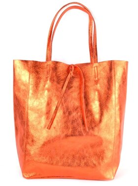 Lederen shopper | Metallic 5522431