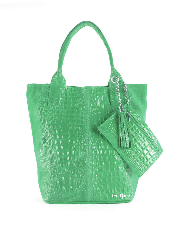 Wildleder-Shopper Kroko | 5525490