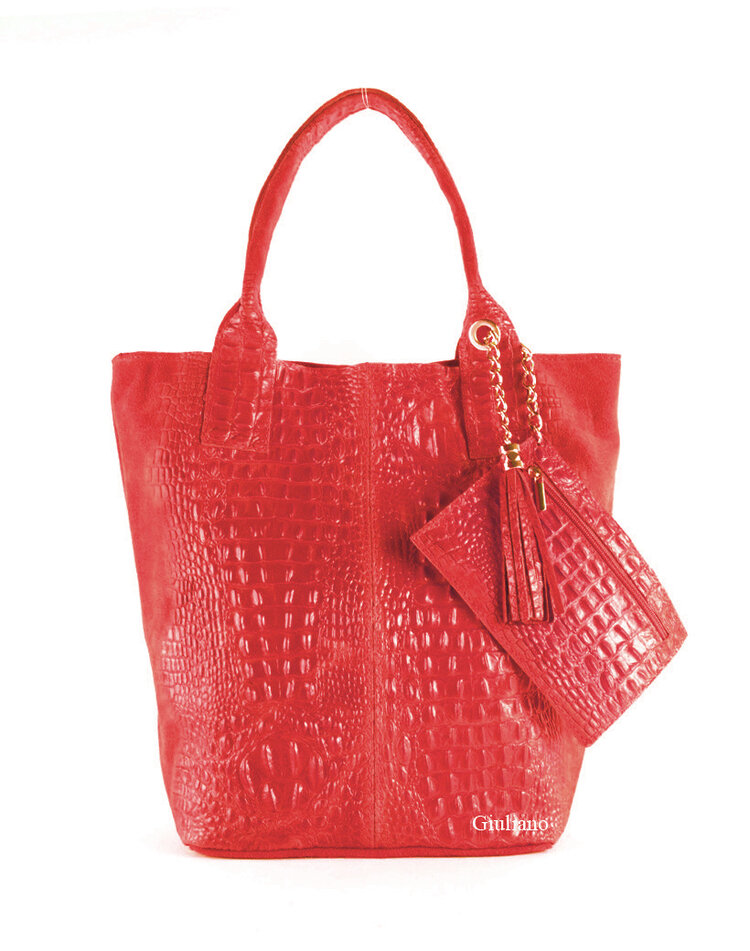 Wildleder-Shopper Kroko | 5525490