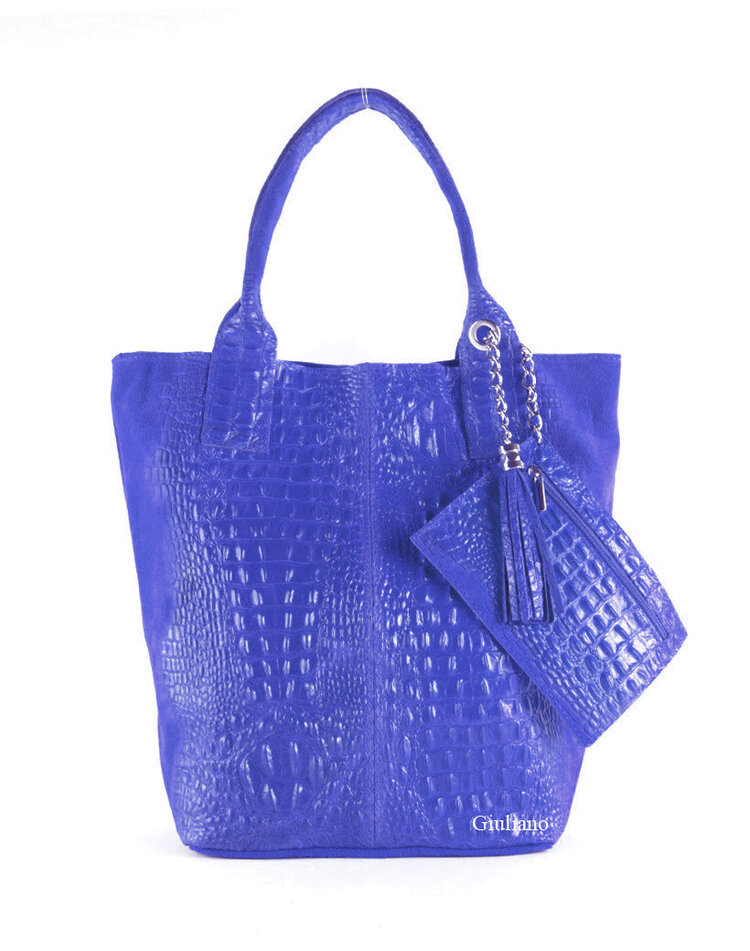 Wildleder-Shopper Kroko | 5525490