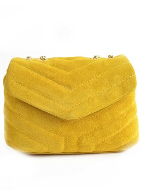 Lederen schoudertas suede | Stiksel