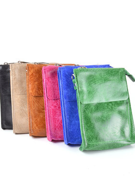 Lederen schoudertas | Vintage look