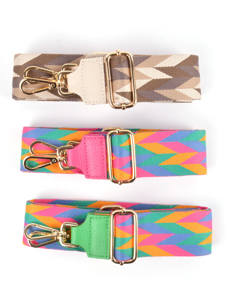 Lederen schouderband Abstract