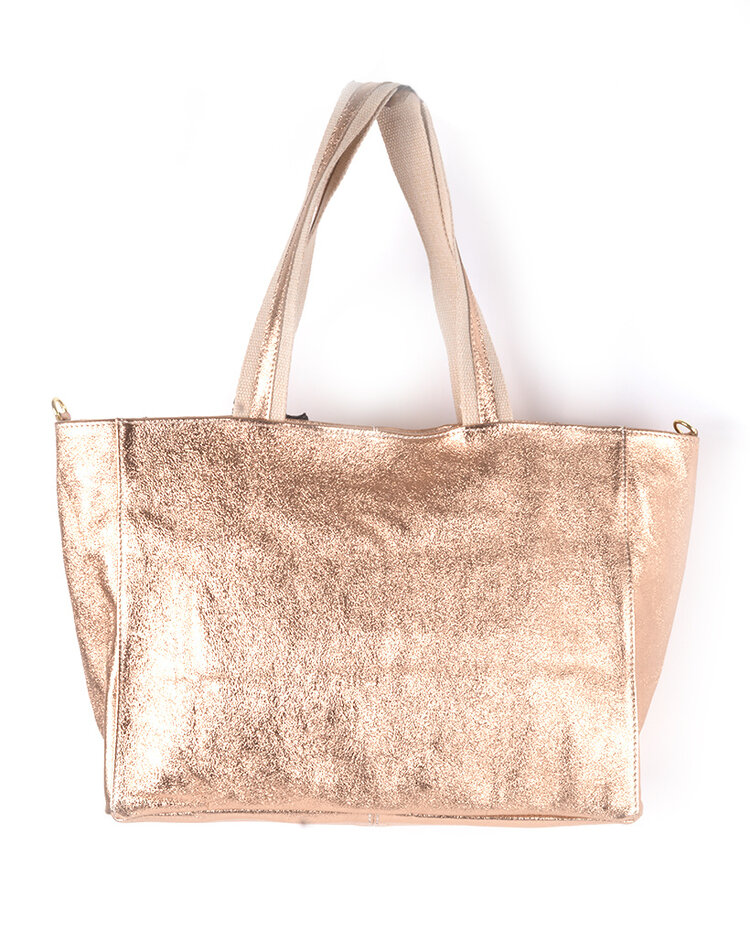 Leather shopper | Metallic  | 552707