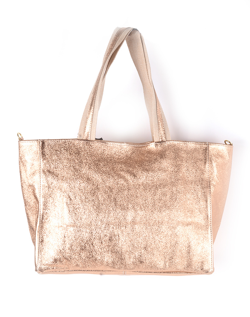 Lederen shopper | Metallic | 552707, foto 6 van 6