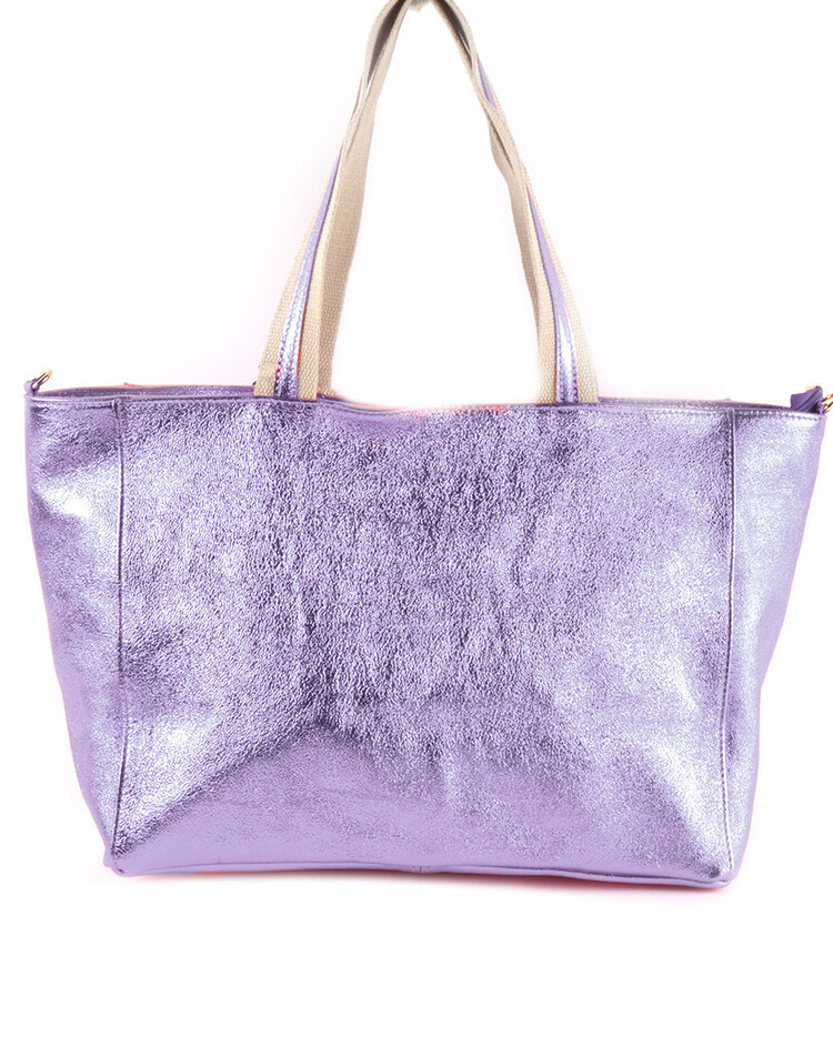 Leather shopper | Metallic  | 552707