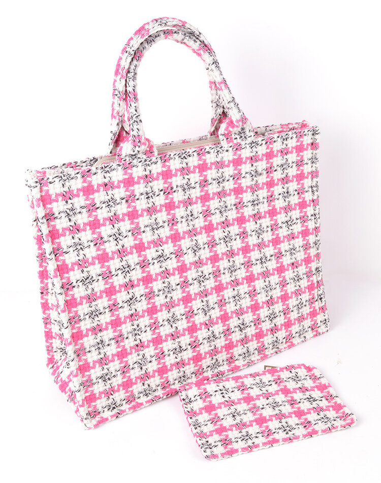 Handtasche Stoff kariert | 900173